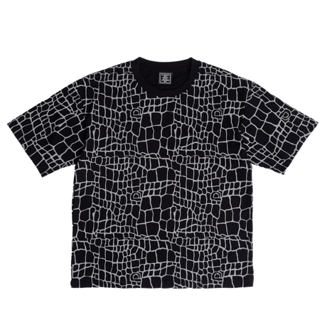 ADWYSD CROC PRINT TSHIRT BLACK