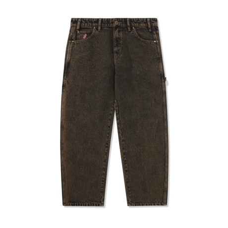 CASH ONLY BLOCKOUT DENIM JEANS ACID BROWN WASH