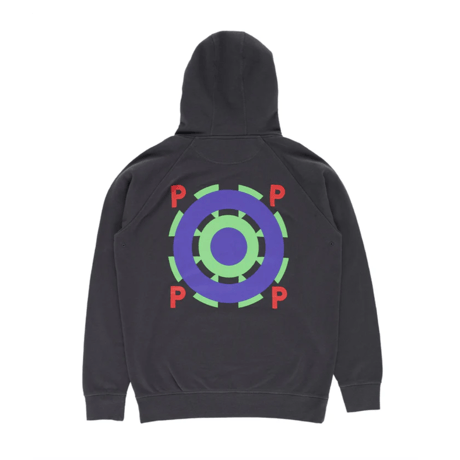 POP TRADING COMPANY MARTENS HOODED SWEAT ANTHRACITE