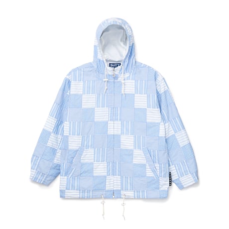 BOTT PATCHWORK CHECK JACKET BLUE