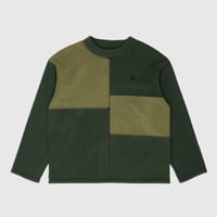 SEXHIPPIES BOX FLEECE MOCK NECK OLIVE/FOREST