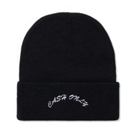 CASH ONLY LOGO BEANIE BLACK