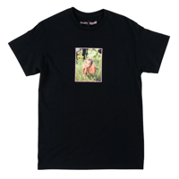 BRITNEY SPEARS X WELCOME DAISIES PUFF PRINT TEE BLACK