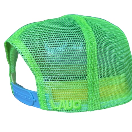 LAUG HOME LOGO CORDUROY TRUCKER HAT BLUE/SAFE GREEN