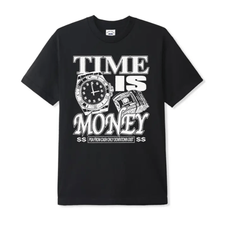 CASH ONLY TIME TEE BLACK