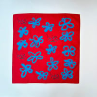 LAUG HIBISCUS BANDANA RED/BLUE
