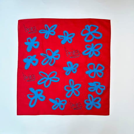 LAUG HIBISCUS BANDANA RED/BLUE