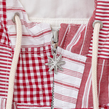 BOTT PATCHWORK CHECK JACKET RED