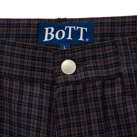 BoTT PLAID DOUBLE KNEE SHORT BROWN