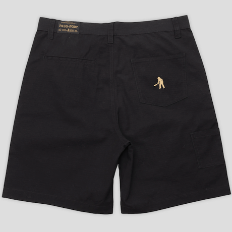 PASS~PORT RIPSTOP DOUBLE KNEE DIGGERS CLUB SHORT - BLACK