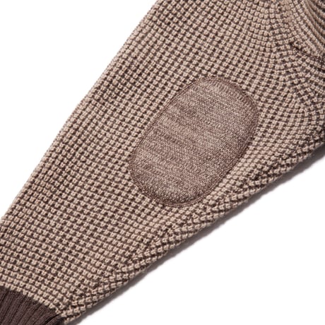EVISEN WAFFLE MOHAIR CREWNECK BLACK X WHITE
