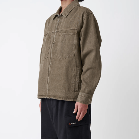 PWA DENIM ZIP-UP JKT KHAKI