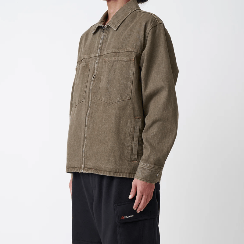 PWA DENIM ZIP-UP JKT KHAKI | LAUG