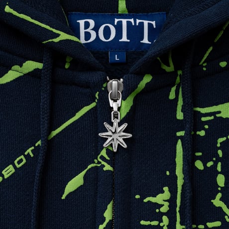 BOTT SHATTERED ZIP HOODIE NAVY