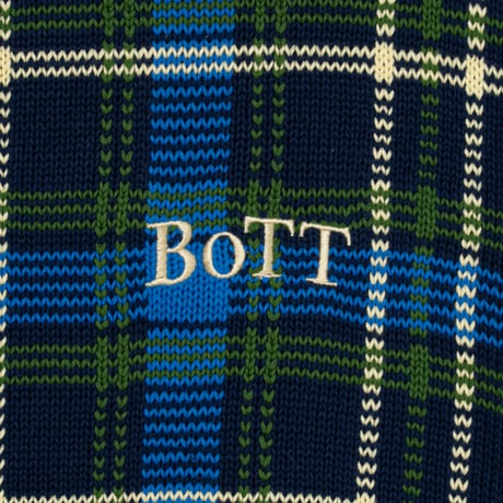 BOTT CHECKED KNIT NAVY