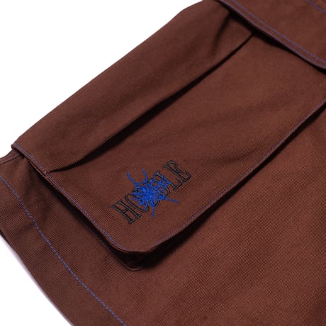 HODDLE CARGO SHORTS CHOCOLATE - BLUE STICH