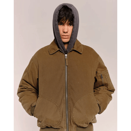 POP TRADING COMPANY FLIGHT JACKET FOUR LEAF CLOVER