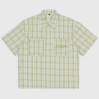 SEXHIPPIES HALF ZIP WORK SHIRT SAGE/ GREY/ WHITE