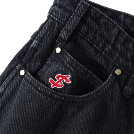CASH ONLY BLOCKOUT DENIM JEANS WASHED BLACK