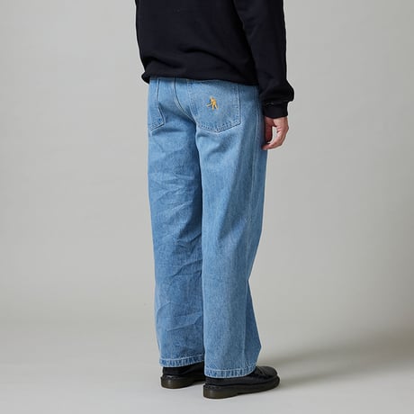 PASSPORT WORKERS CLUB DENIM JEAN - WASHED LIGHT INDIGO