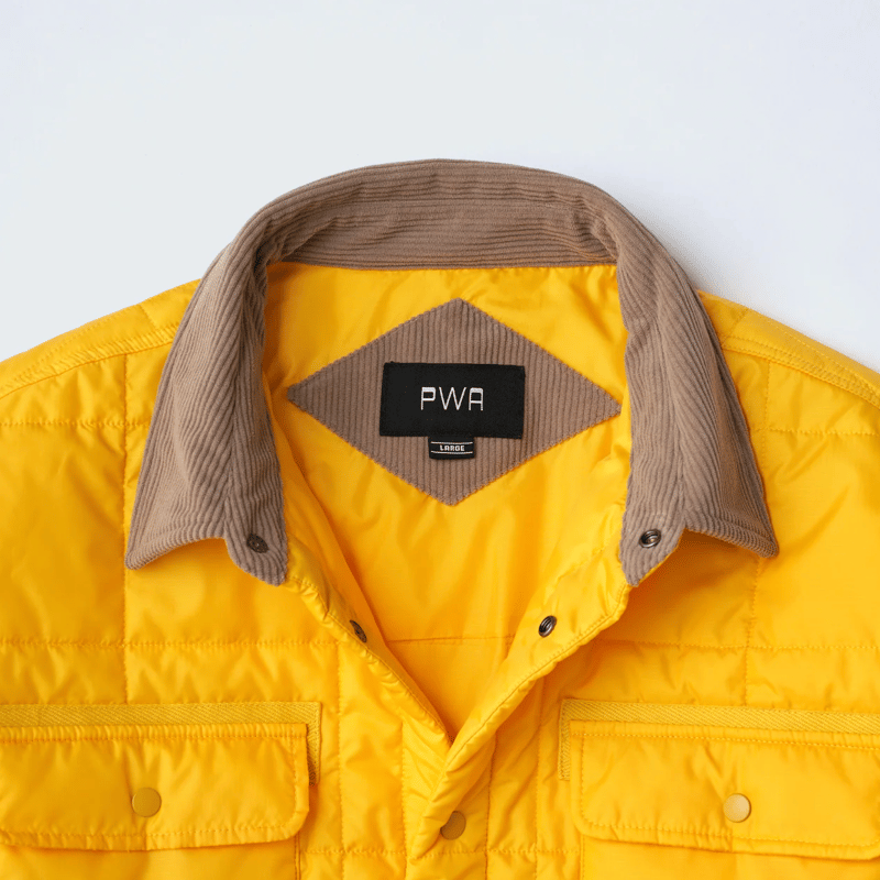 PWA QUILTED PUFFY SHIRT YELLOW | LAUG