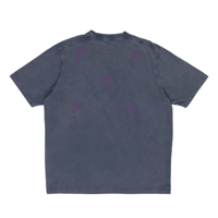 POP TRADING COMPANY LOGO T-SHIRT WASHED NAVY