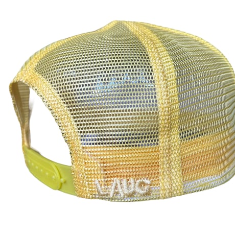 LAUG HOME LOGO CORDUROY TRUCKER HAT GREY/YELLOW