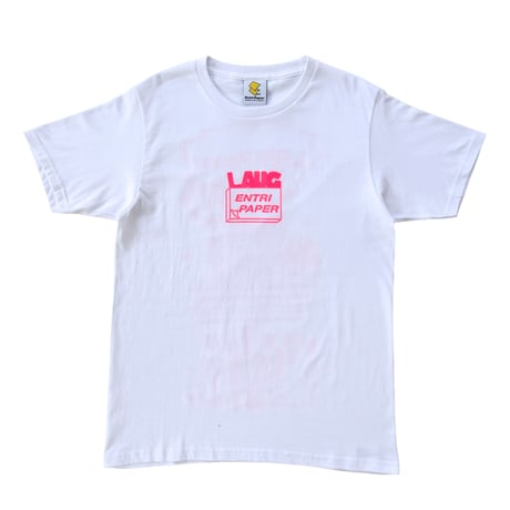 LAUG*ENTRIPPAPER TEE WHITE