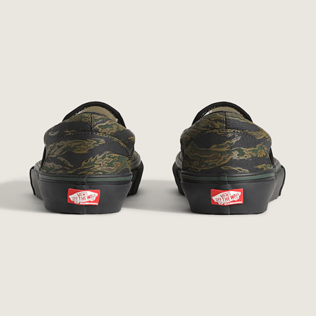 VANS SKATE SLIP ON TIGER CAMO GREEN/BLACK