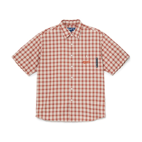 BOTT PLAID S/S SHIRT RED