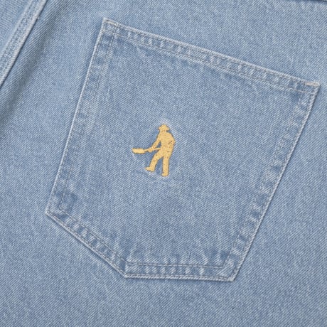 PASSPORT WORKERS CLUB DENIM JEAN - WASHED LIGHT INDIGO