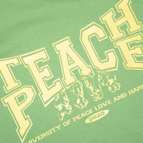 SLINKY TEACH PEACE TEE  KIWI GREEN