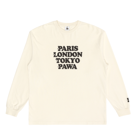 PAWA SPEED SPORTS WORLDWIDE LONG SLEEVE T-SHIRT CREAM