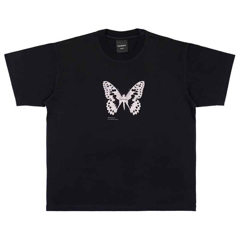 BYE JEREMY SILVER BUTTERFLY T-SHIRT BLACK | LAUG