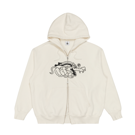 PAWA SPEED SPORTS DOGGO ZIP HOODIE CREAM