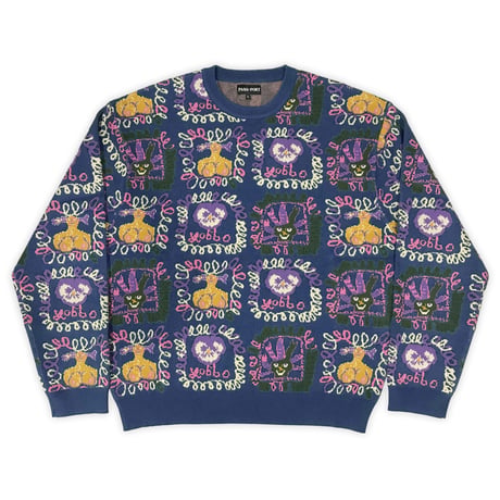 PASS~PORT FACES KNIT SWEATER - HARBOUR BLUE