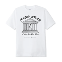 CASH ONLY BANK TEE WHITE