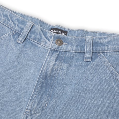 PASSPORT WORKERS CLUB DENIM JEAN - WASHED LIGHT INDIGO