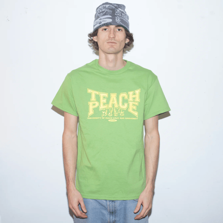 SLINKY TEACH PEACE TEE  KIWI GREEN