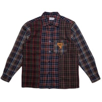 HODDLE PATCHWORK FLANNEL OVER DIE LONG SLEEVE SHIRTS