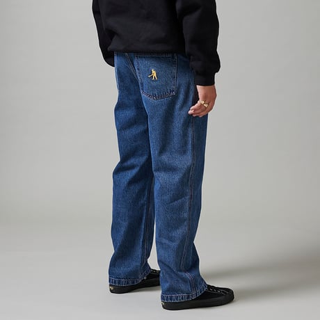 PASSPORT WORKERS CLUB DENIM JEAN - WASHED DARK INDIGO