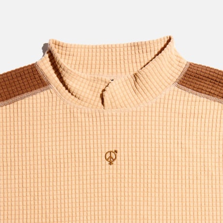 SEXHIPPIES GRID FLEECE JERSEY TAN/BROWN