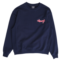ADWYSD ZACH LOGO EMBROIDERD CREWNECK NAVY
