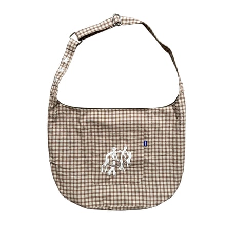 RERUN CARGO BAG GINGHAM BROWN