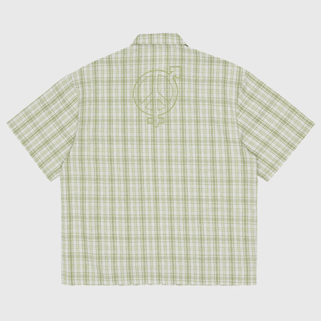 SEXHIPPIES HALF ZIP WORK SHIRT SAGE/ GREY/ WHITE