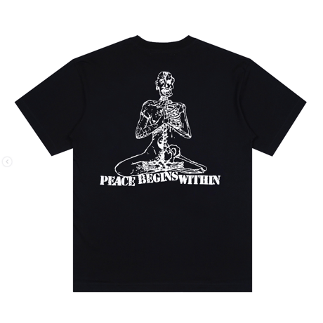 FUNGUYS PEACE BEGINS WITHIN TEE BLACK