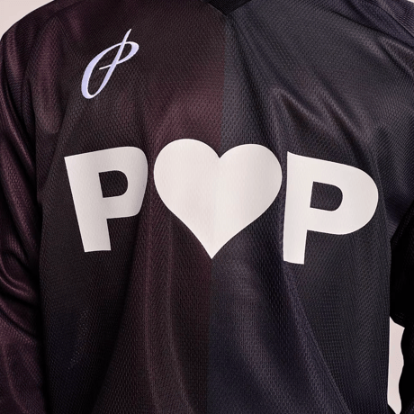 POP TRADING COMPANY LONGSLEEVE SHIRT BLACK/ANTHRACITE