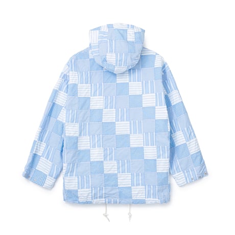 BOTT PATCHWORK CHECK JACKET BLUE