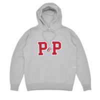 POP TRADING COMPANY POP COLLEGE P HOODED SWEAT HEATHER GREY
