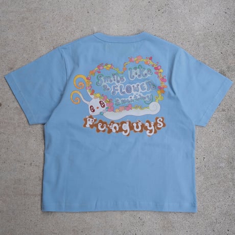 FUNGUYS BABY TEE SMILE LIKE A FLOWER BLUE
